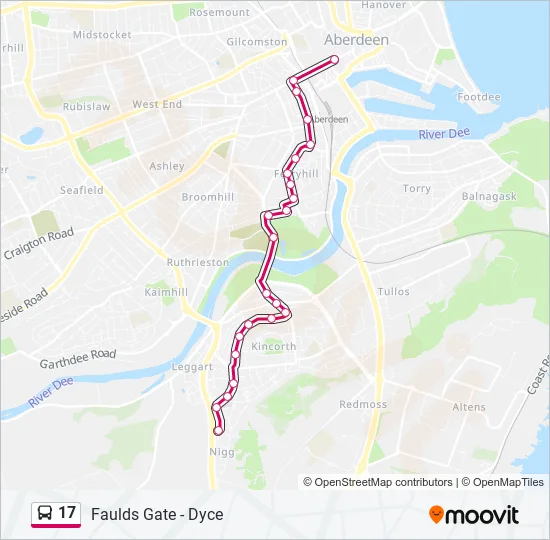 17 Bus Line Map