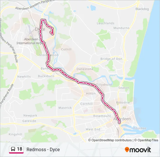 18 Bus Line Map