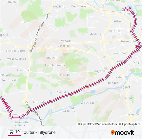 19 Bus Line Map
