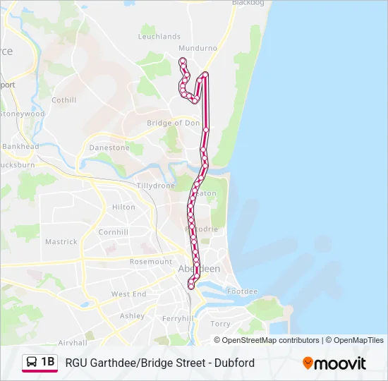 1B Bus Line Map