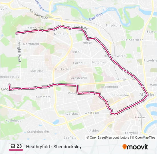23 Bus Line Map