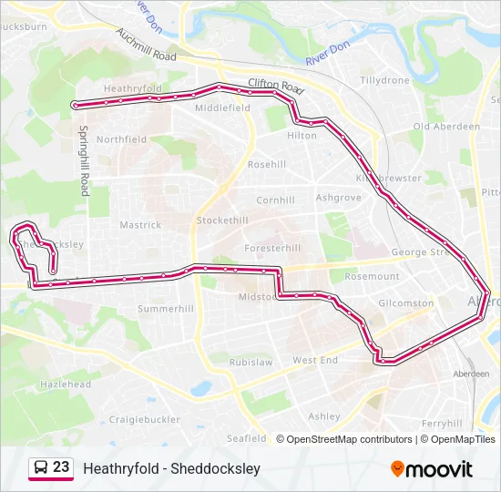 23 Bus Line Map