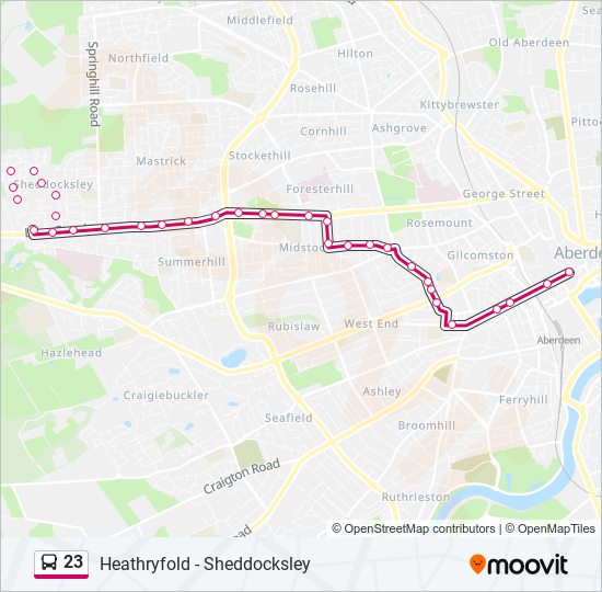 Bus 23 Route Map 23 Route: Schedules, Stops & Maps - Aberdeen (Updated)