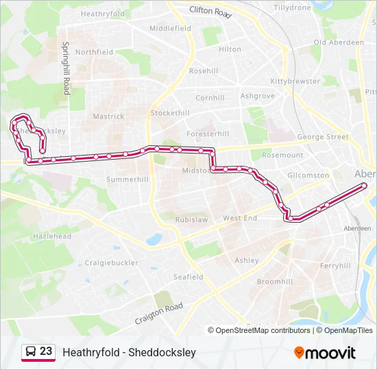 23 Bus Line Map