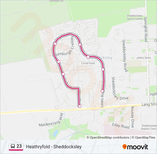 23 Bus Line Map