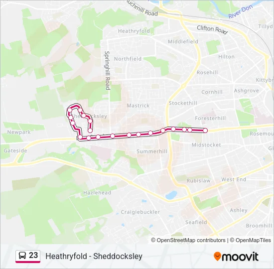 23 Bus Line Map