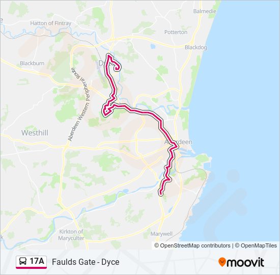 17A bus Line Map