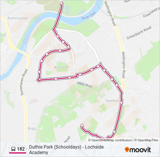 182 Route Schedules Stops Maps Ferryhill Updated 