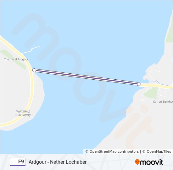 F9 ferry Line Map