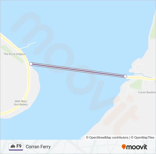 F9 Ferry Line Map