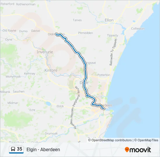 35 Bus Line Map