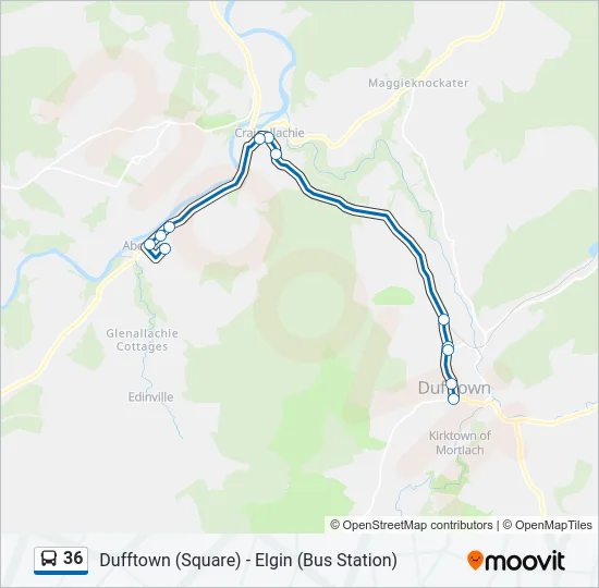 36 Bus Line Map