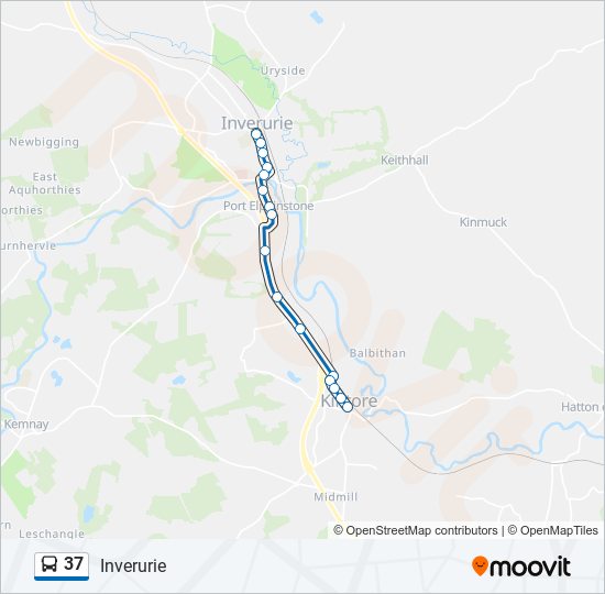 37 bus Line Map