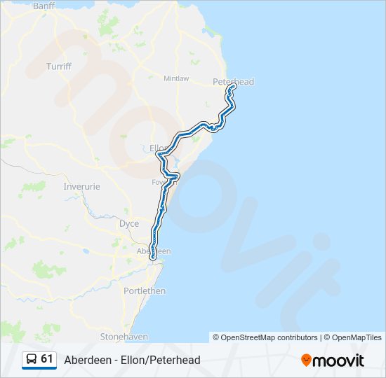 61 Bus Line Map