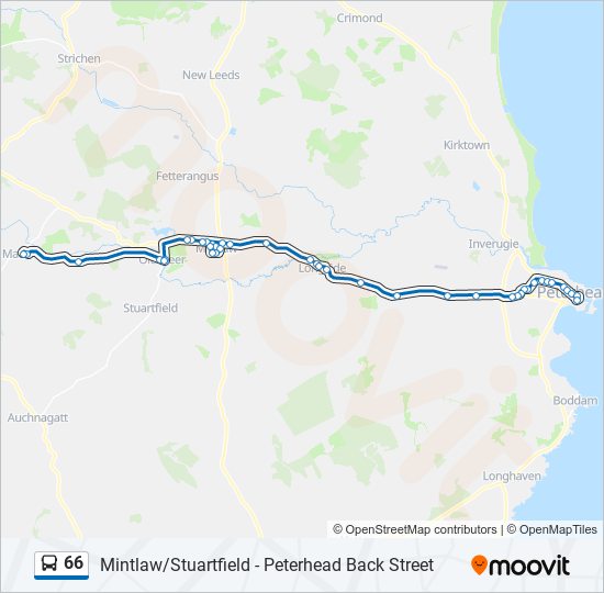 66 Bus Line Map