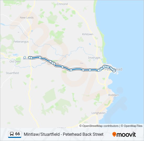 66 Route Schedules Stops Maps Mintlaw Updated 