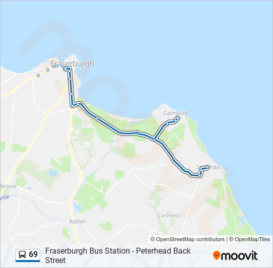 69 bus Line Map