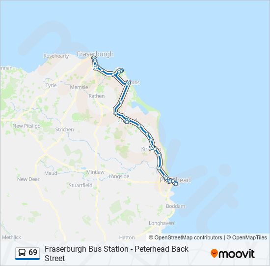 69 bus Line Map