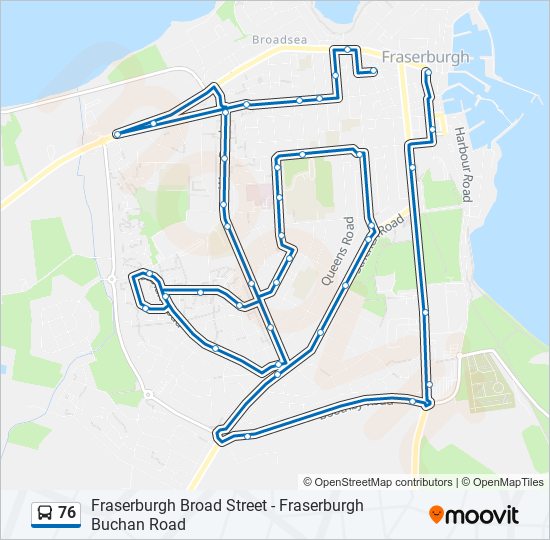 76 bus Line Map