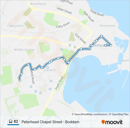 82 Bus Line Map