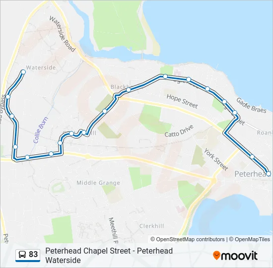 83 Bus Line Map