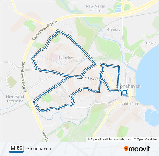 8C bus Line Map