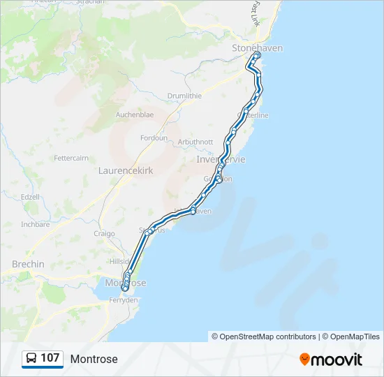 107 Bus Line Map