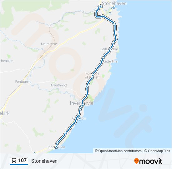 Bus 107 Route Map 107 Route: Schedules, Stops & Maps - Stonehaven (Updated)