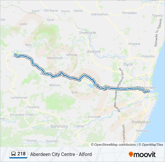 218 Bus Line Map