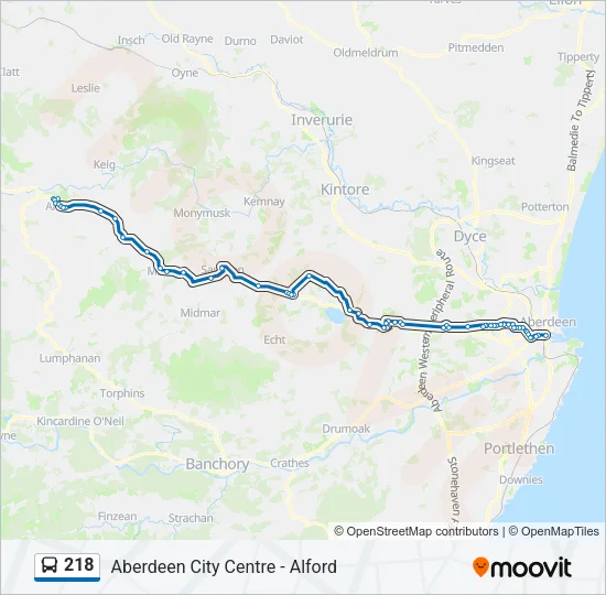 218 Bus Line Map