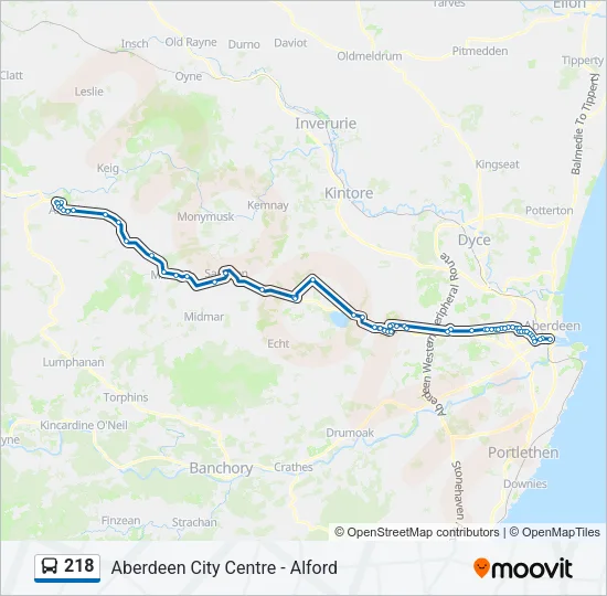 218 Bus Line Map
