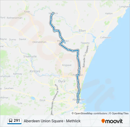291 Bus Line Map