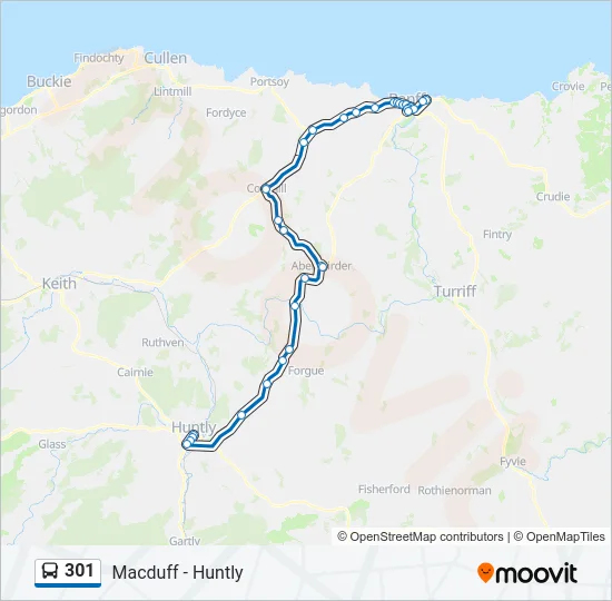 301 Bus Line Map