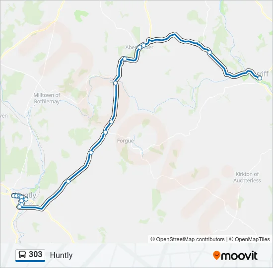 303 Bus Line Map