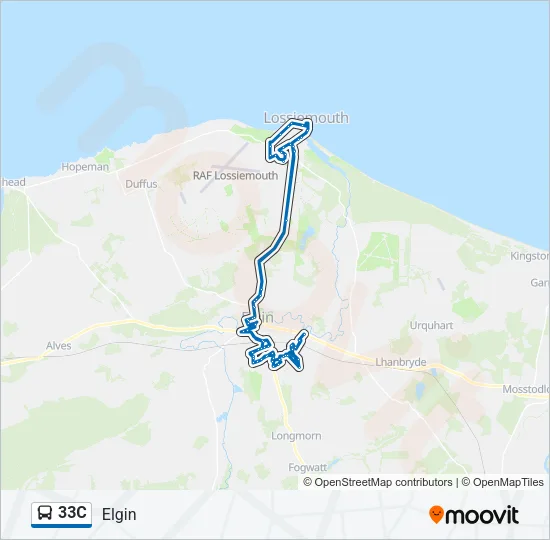 33C Bus Line Map