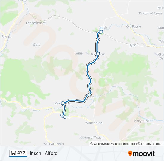 422 bus Line Map