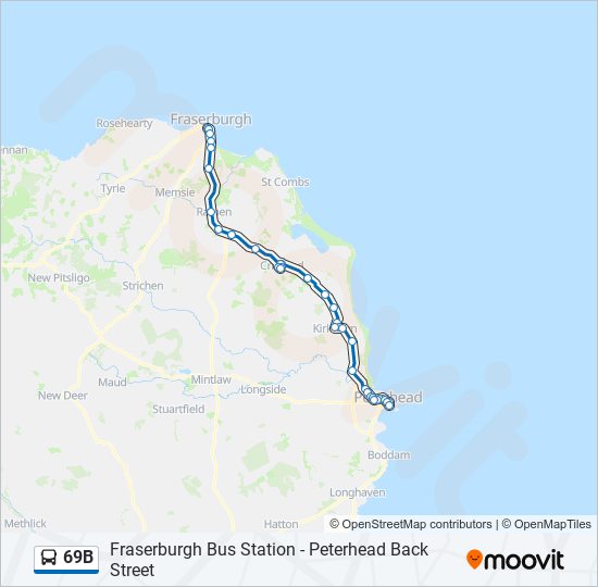 69B bus Line Map