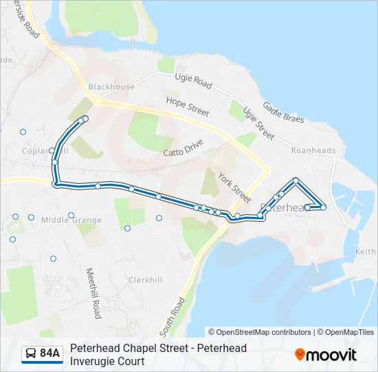 84A Bus Line Map