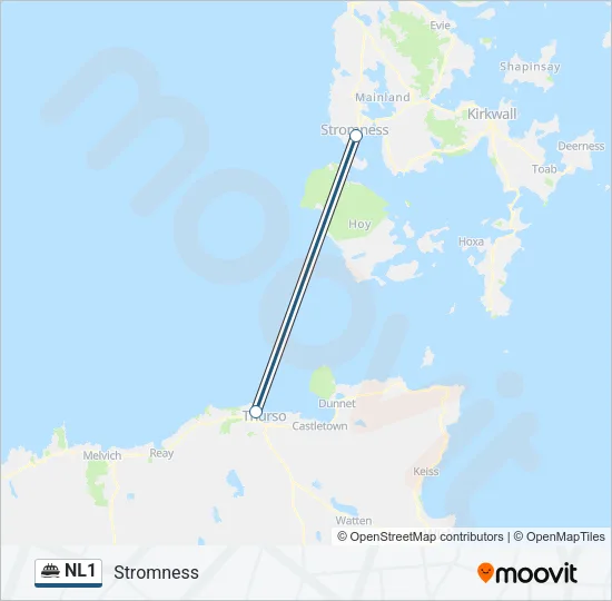 NL1 Ferry Line Map
