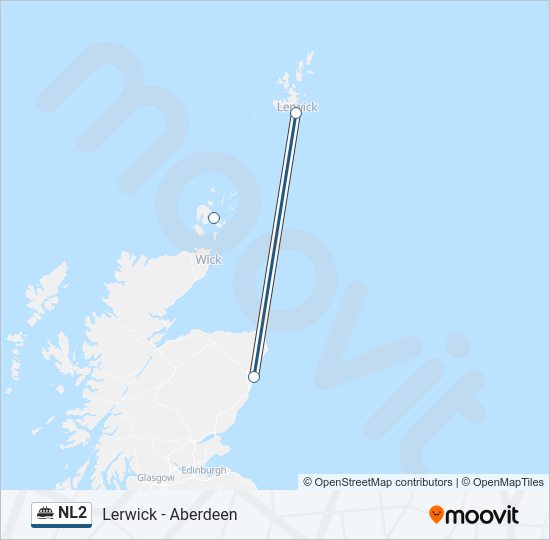 NL2 Ferry Line Map