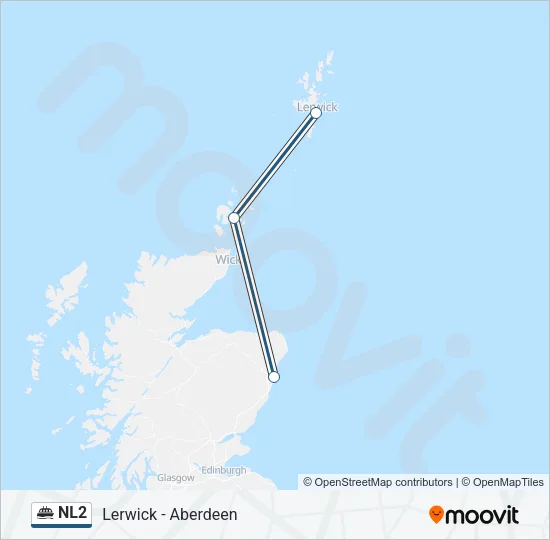NL2 Ferry Line Map