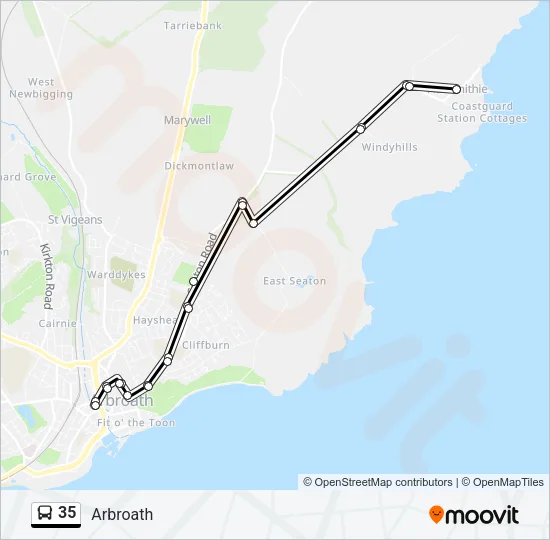 35 Bus Line Map