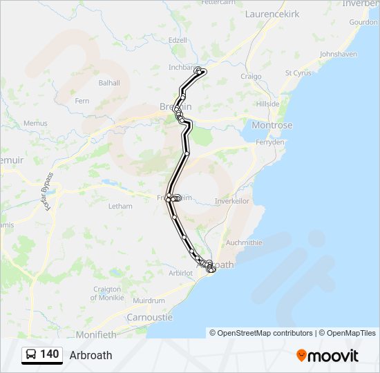 140 Bus Line Map