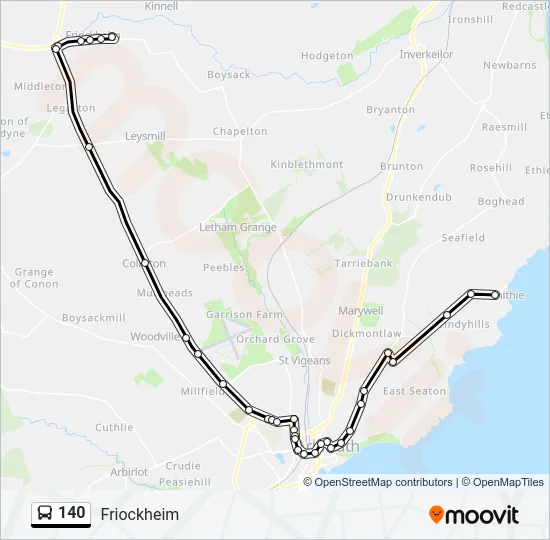 140 Bus Line Map