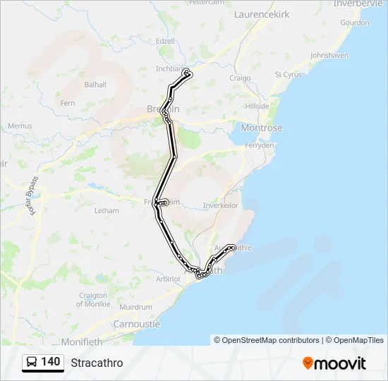 140 Bus Line Map