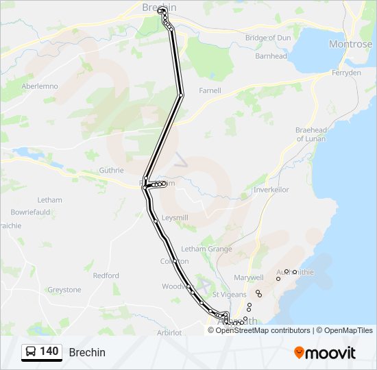 140 Bus Line Map