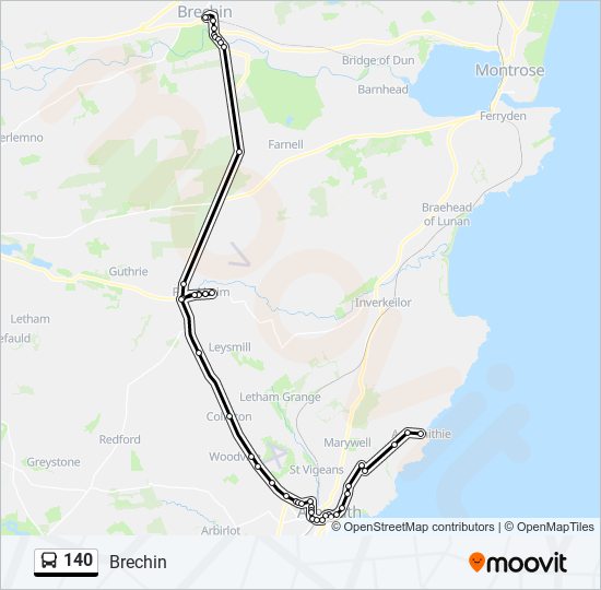 140 Route Schedules Stops Maps Brechin Updated