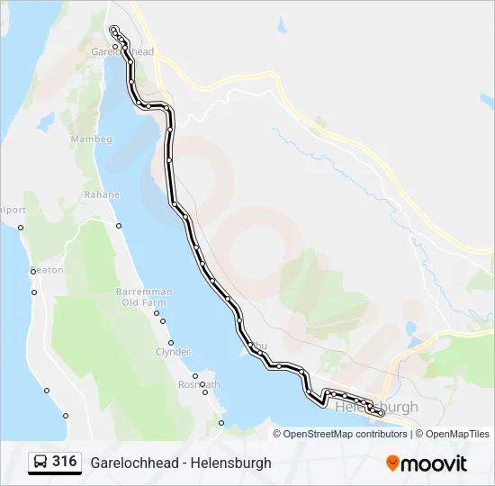 316 Bus Line Map