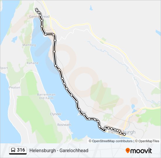 316 Bus Line Map