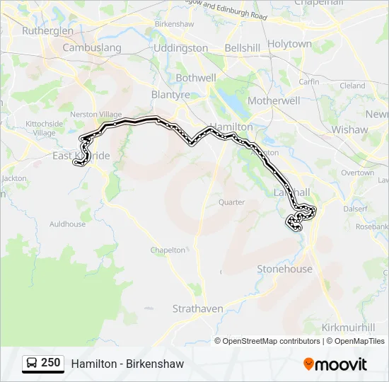 250 Bus Line Map